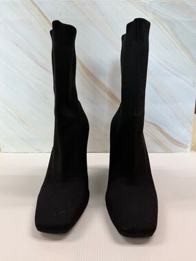 Zara Black Stretch Sock Boots - Sleek Women's Ankle Bootie